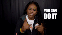 Gif of African American woman saying you can do it