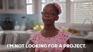 Marsai Martin in Blackish saying I'm not looking for a project