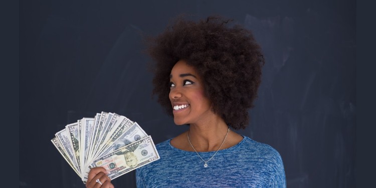 Woman happy to make extra cash