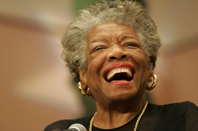 Poet and novelist Maya Angelou addresses the audience at the Sickle Cell Disease Association of America - Mobile Chapter 30th Anniversary Celebration program, Tuesday, Sept 12, 2006, in Mobile, Ala. (AP Photo/Press-Register, John David Mercer)