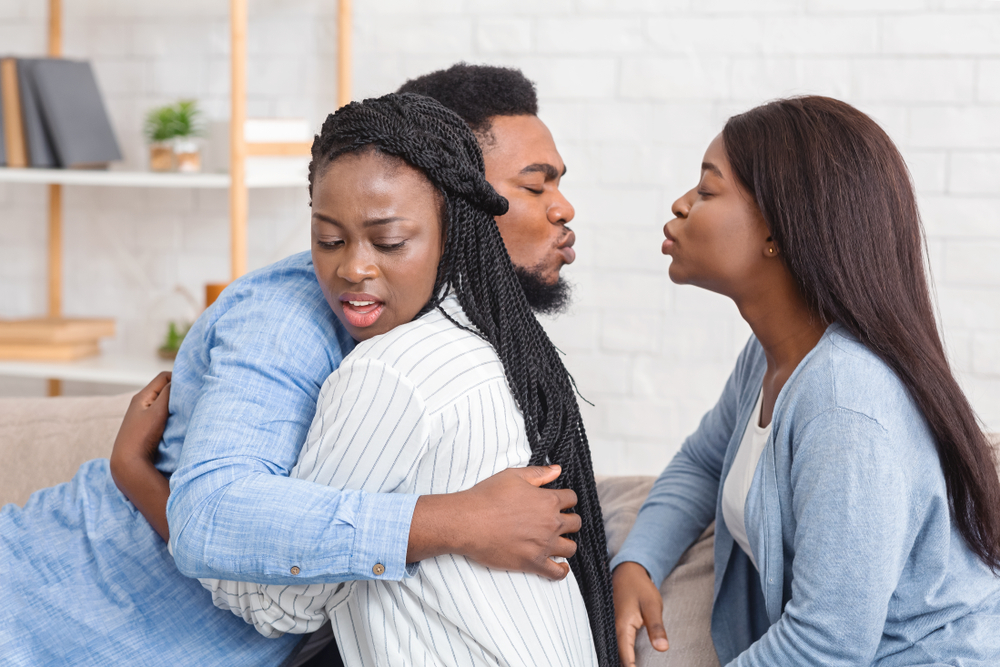 Relationship infidelity in a love triangle between friends