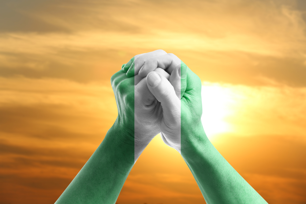 Image of Nigerian hands united in solidarity